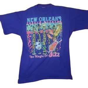 Vintage New Orleans Magic of Jazz 90s Vintage T-shirt Sz Large Single Stitch